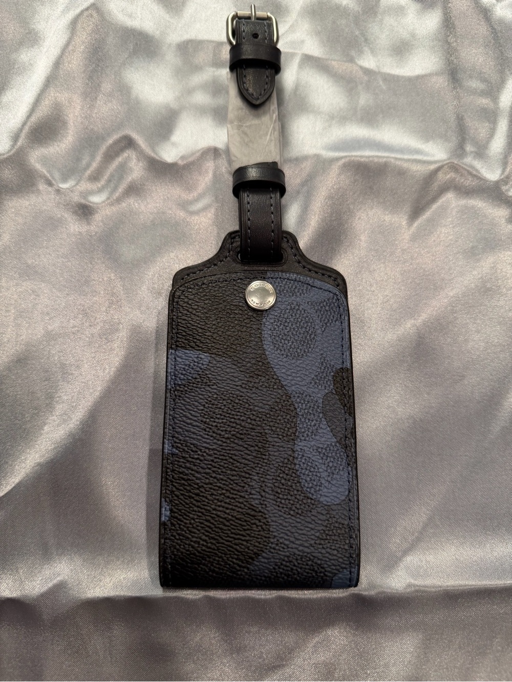 Coach Luggage Tag in Signature Camo Print - Blue Multi NWT